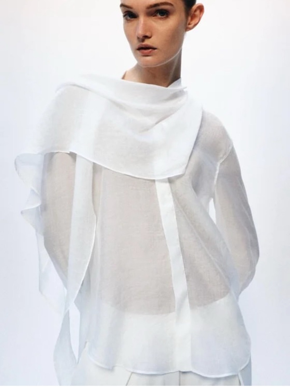 ZARA ZW COLLECTION HANDKERCHIEF SHIRT - Picture 11 of 11